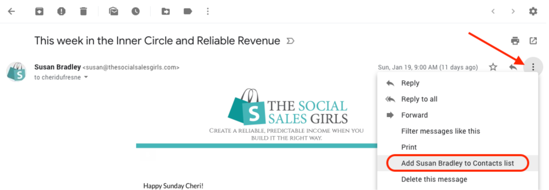 screenshot of gmail add to contacts