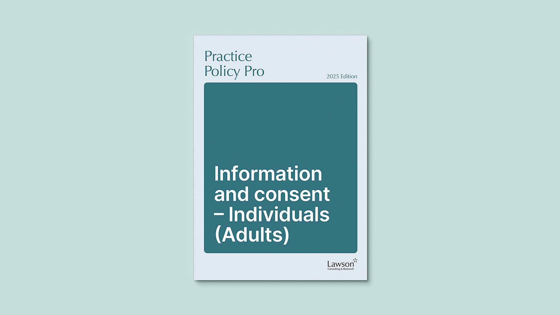 Image showing the cover of the INformation and consent individuals (adults) bundles cover
