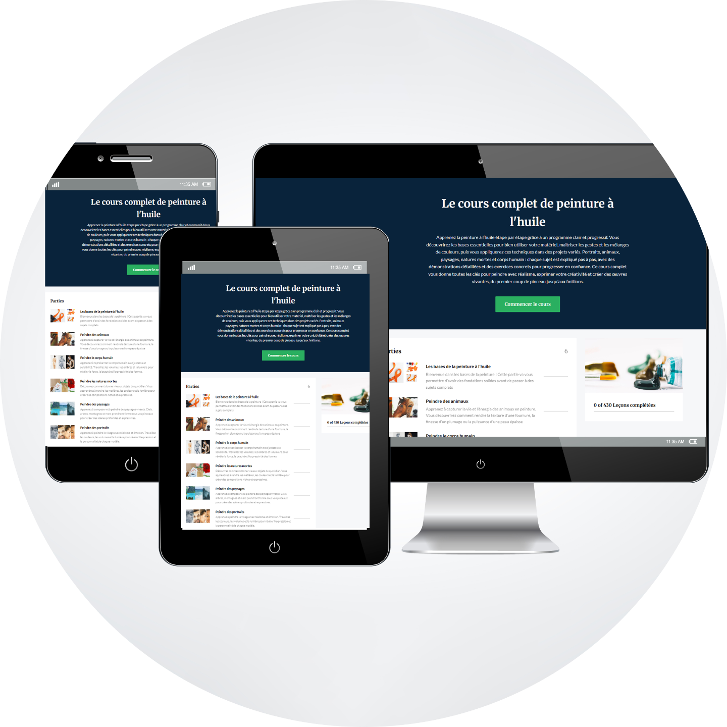 Plateforme Dessiner & Peindre proposant des cours complets de peinture à l’huile