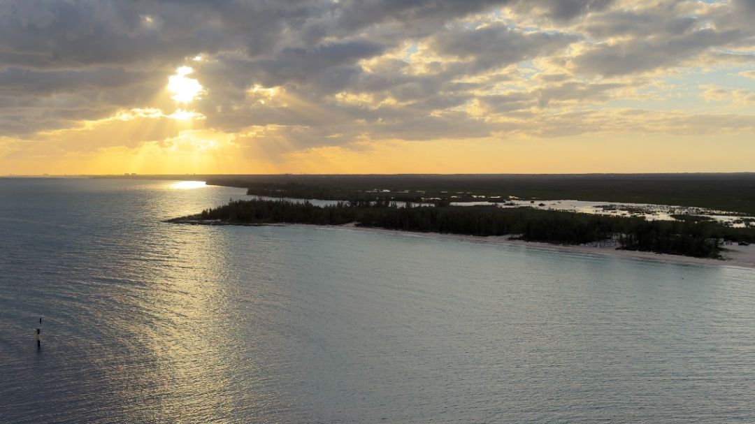 Celebration Key Cruise Port Sunset Over the Island