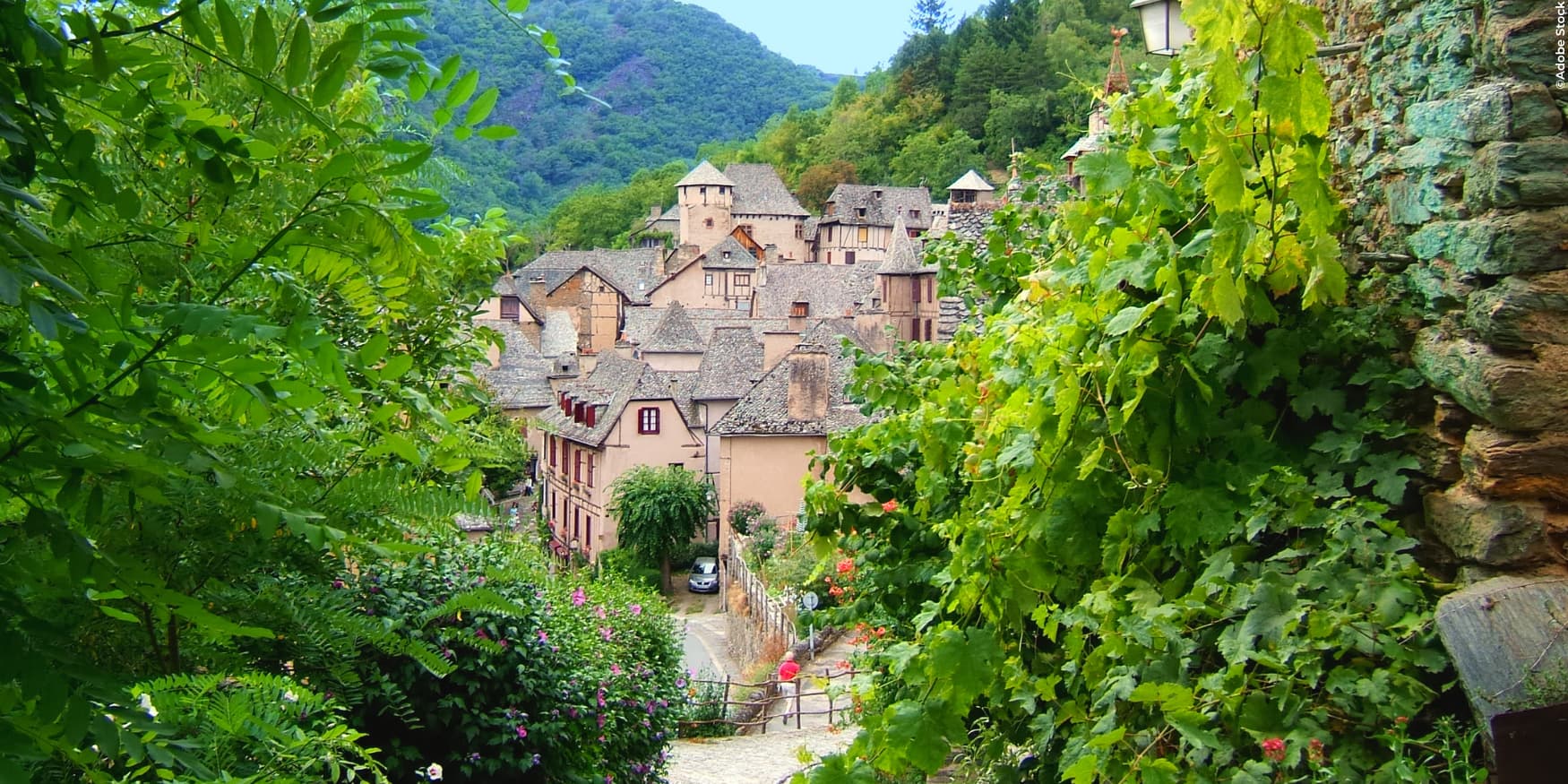 het dorpje Conques in Frankrijk
