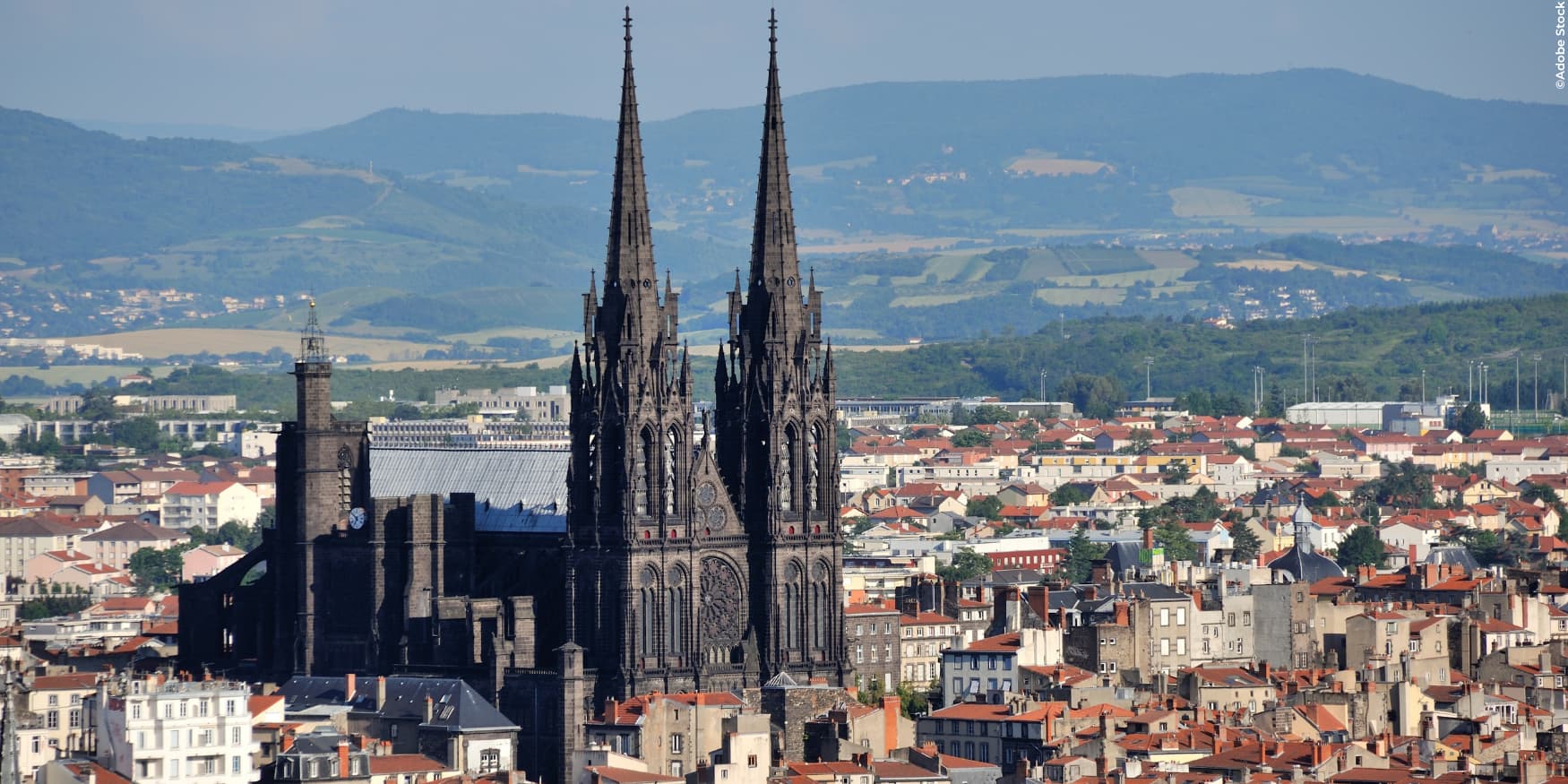 de kathedraal van Clermont-Ferrand (Frankrijk)