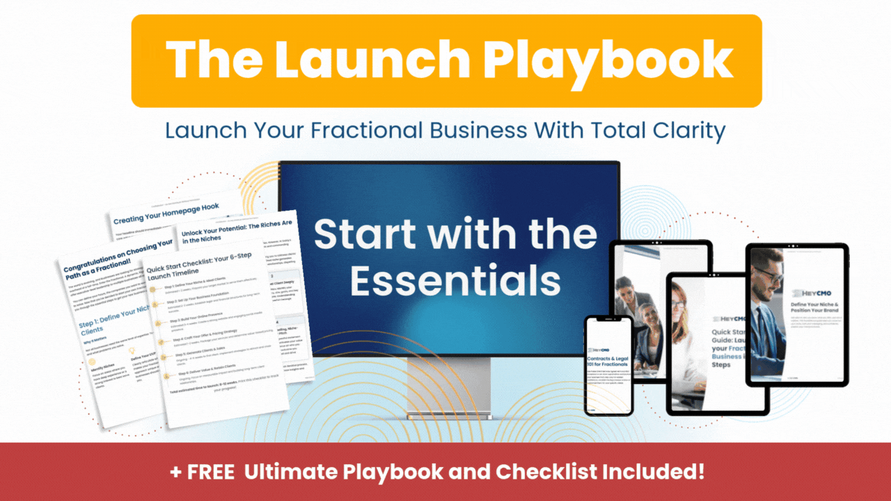 + FREE BONUS The Ultimate Guide + Hey CMO Playbook Checklist ($97 value!)