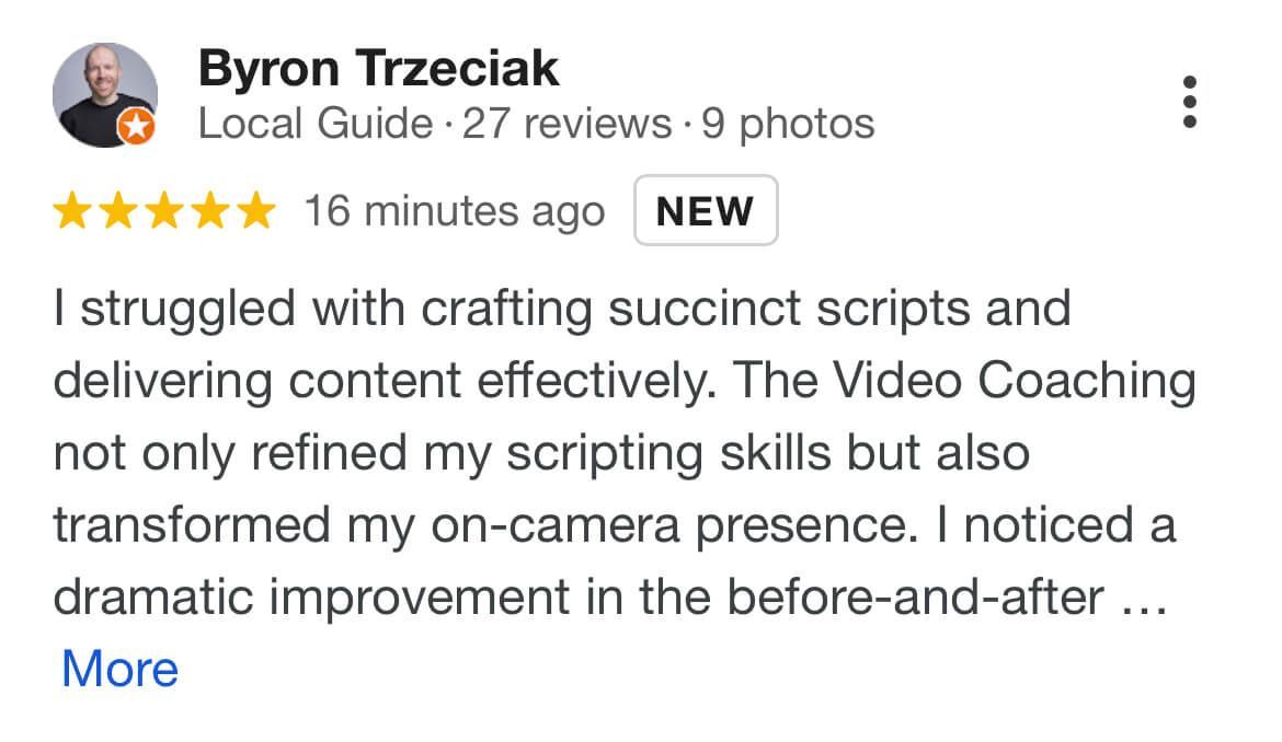Byron Trzeciak highlights the dramatic before-and-after results from using the Video Confidence Collective