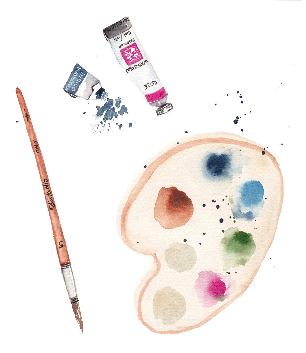 Painting of a Negroni