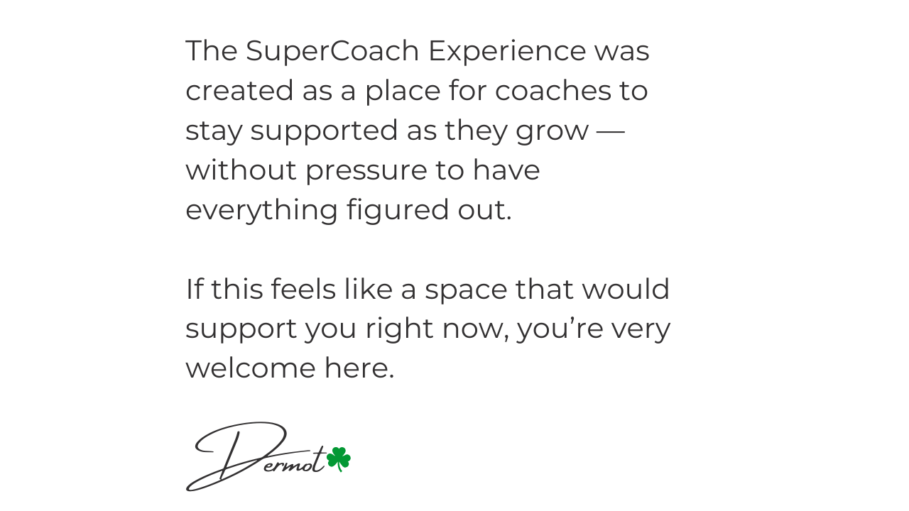 Dermot Butterly welcoming coaches into the SuperCoach Experience community