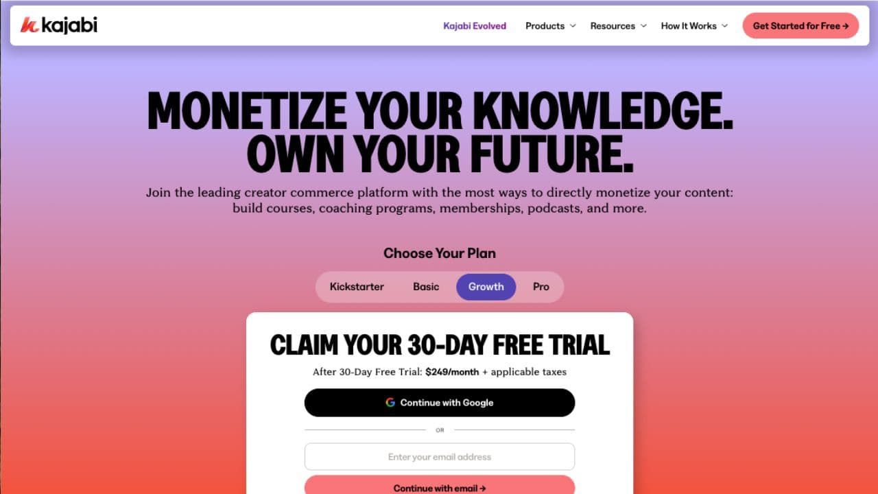 Kajabi 30 dagen korting screen