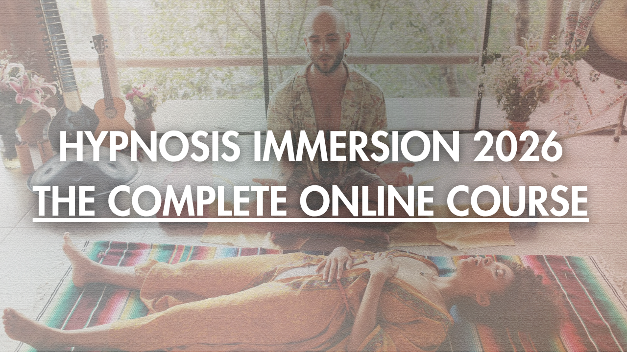 Hypnosis Mastery Immersion Online Course Ibiza Edition banner with David Marius