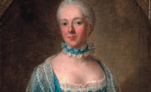 portret van de Nederlandse schrijfster Belle van Zuylen 