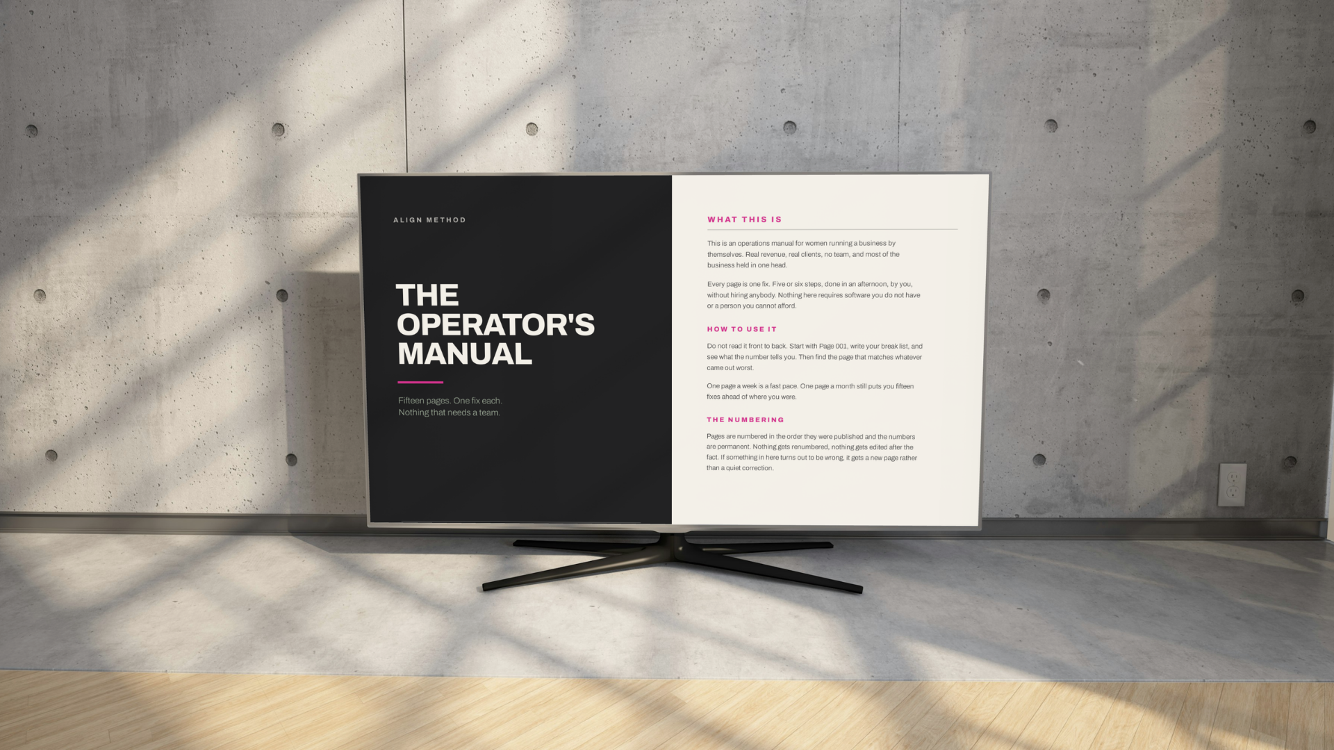 The Operator's Manual