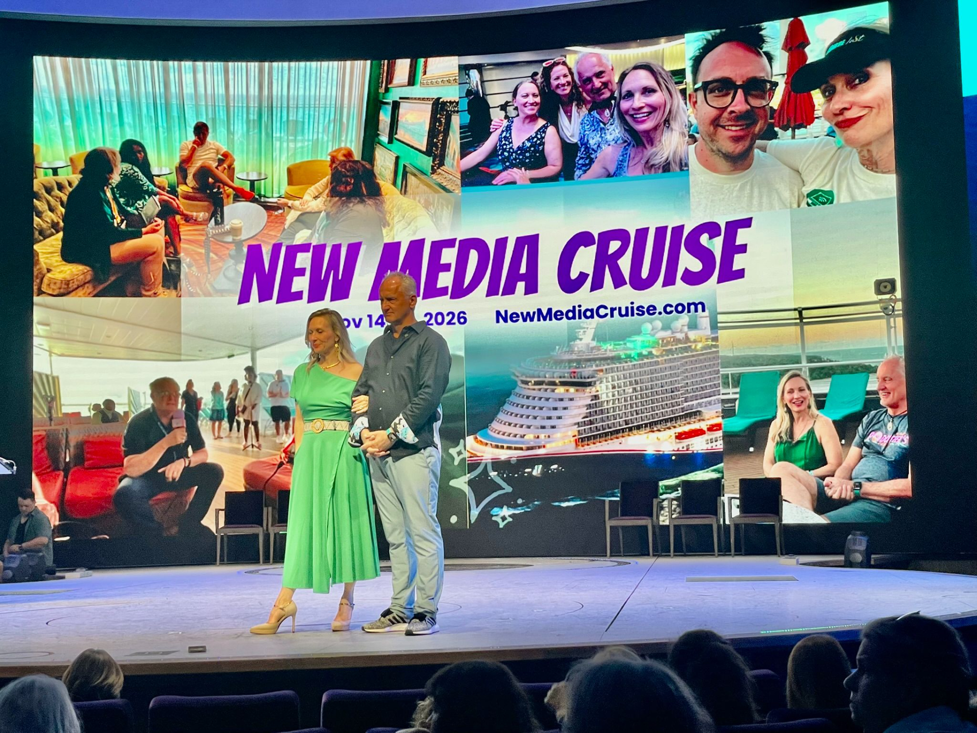 Michael Neeley and Krista Inochovsky Neeley hosts of the New Media Cruise