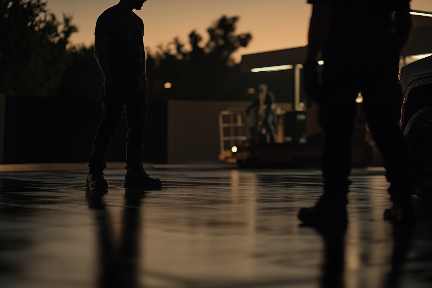 Concrete pour coordination at construction site - J316 Foundations