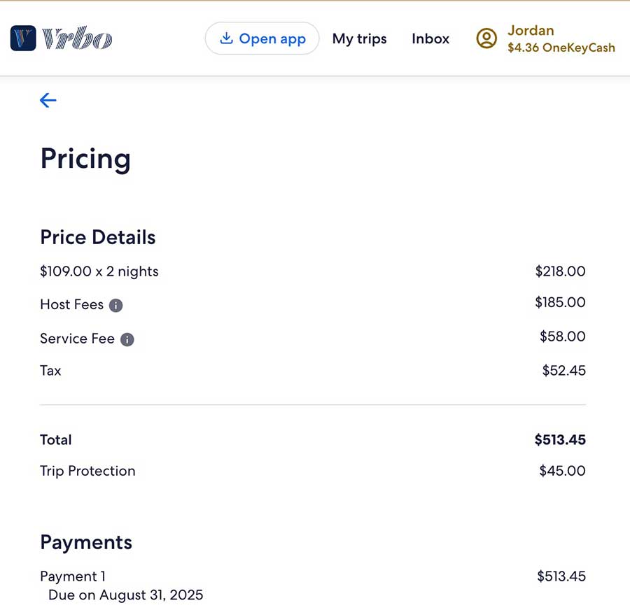 VRBO Pricing