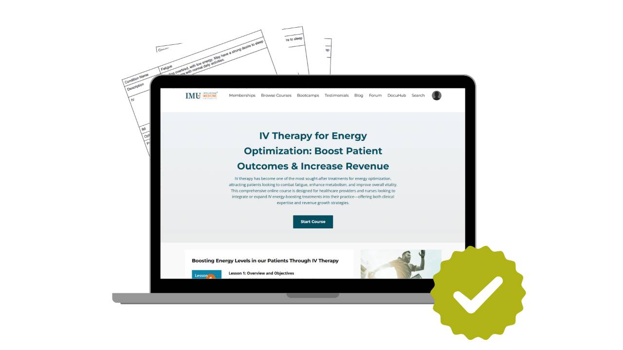 NAD+ Therapy Certification: IV & SubQ Techniques