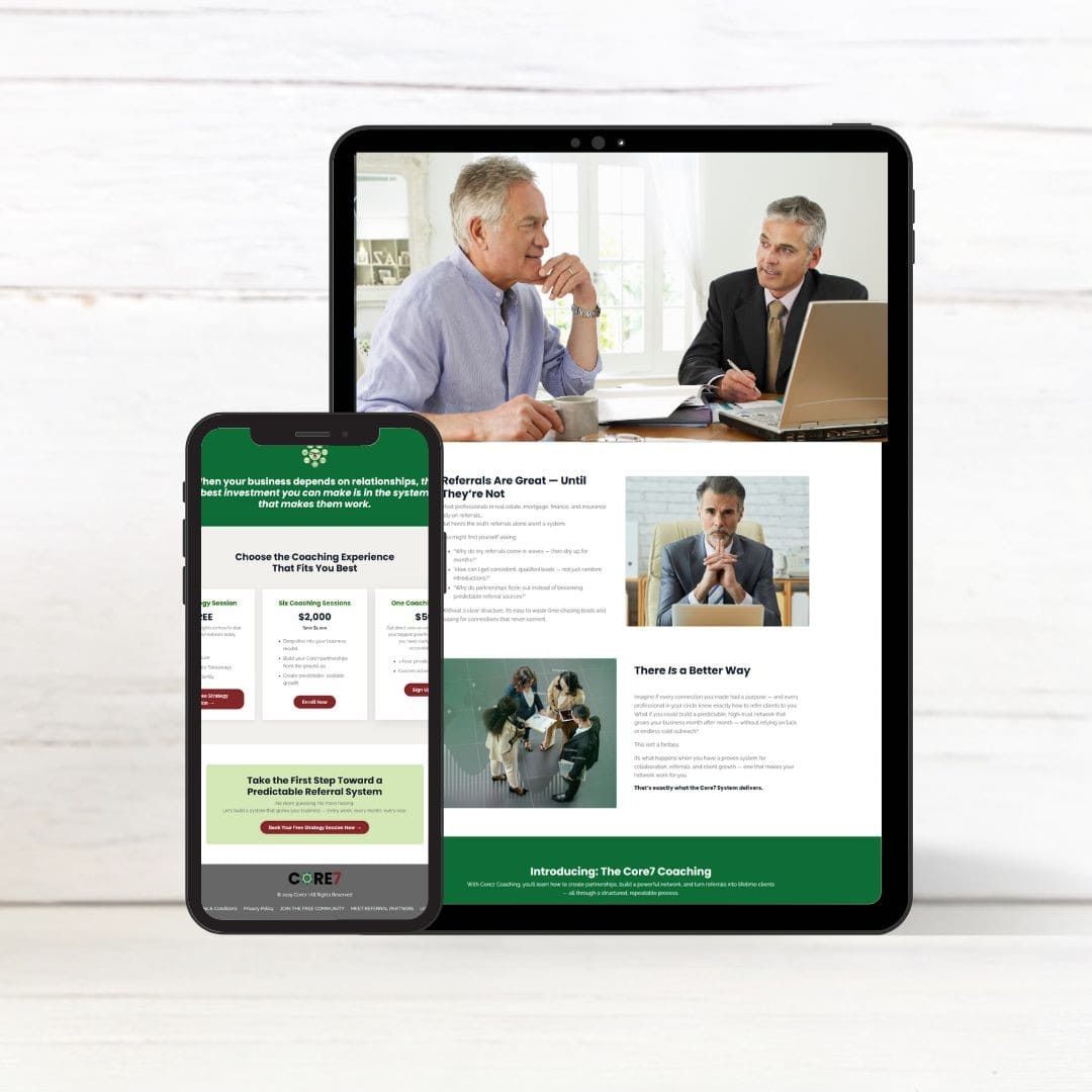 Financial advisor doing one-on-one coaching