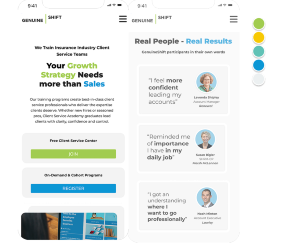 A mobile phone displaying the 'Mixmasters' website page interface with a dark theme. The website's slogan, 'Make Better Music & Get Signed!' is at the top. Below is a video thumbnail with a play button and a greeting message, as well as logos of music labels like 'Defected' and 'Armada Music.' To the left, a branded colour palette and stylized black-and-white photo of a man in sunglasses, a hat, and a leather jacket clapping his hands.
