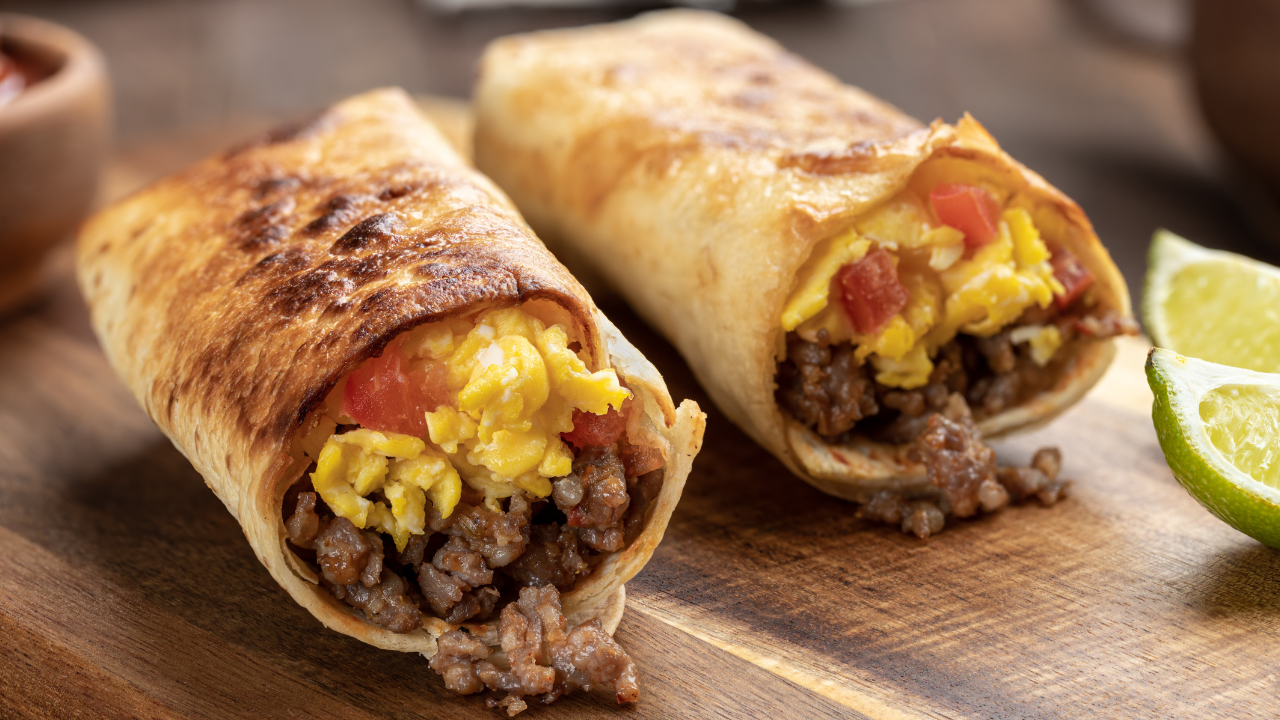 Sausage, Egg, and Cheese Burrito