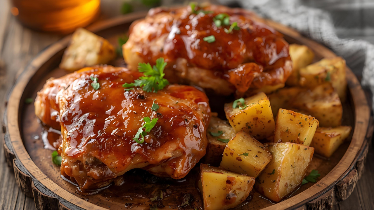 Honey Garlic Chicken & Potatoes