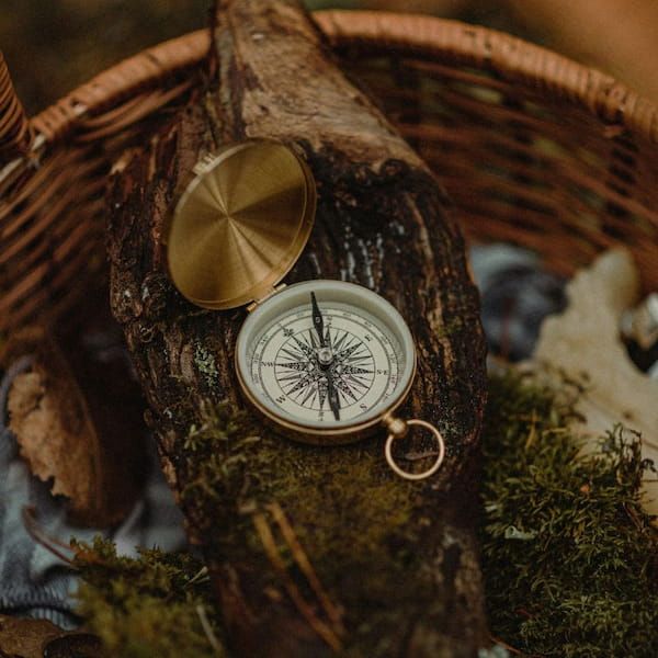 A brass compass symbolizing the guidance and clear direction of leadership.