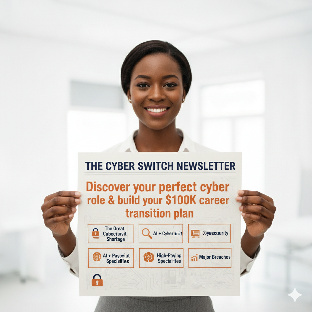 Professional reading a cybersecurity newsletter