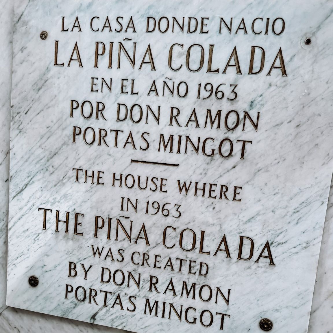 San Juan cruise port: home of the original pina colada sign