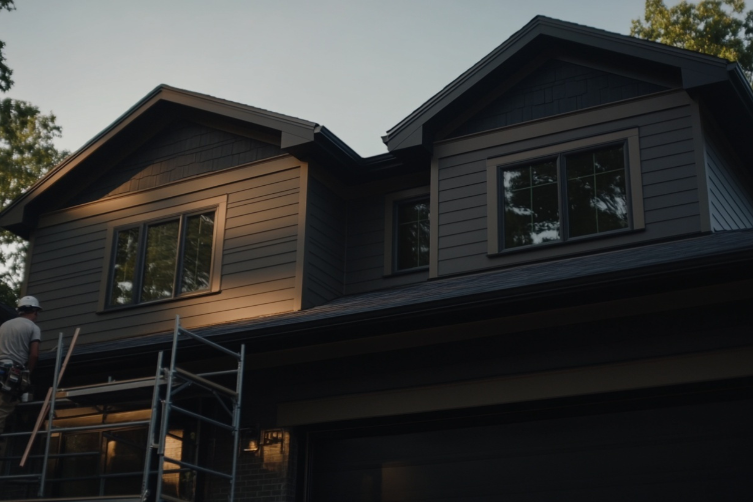Worker performing site and soil analysis for foundation preparation
