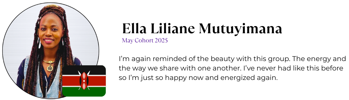 Coaching testimonial from Ella thanking Shiny and team for their inspiring program