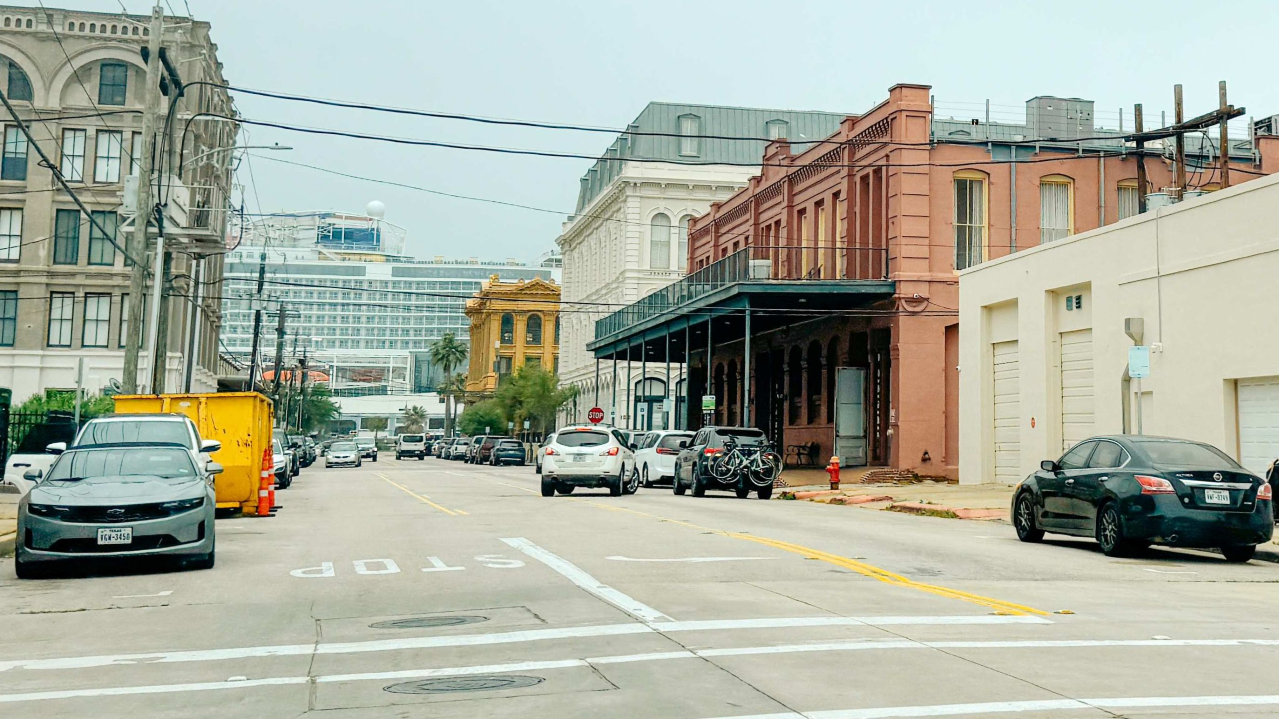 Galveston Cruise Port: historic downtown Galveston