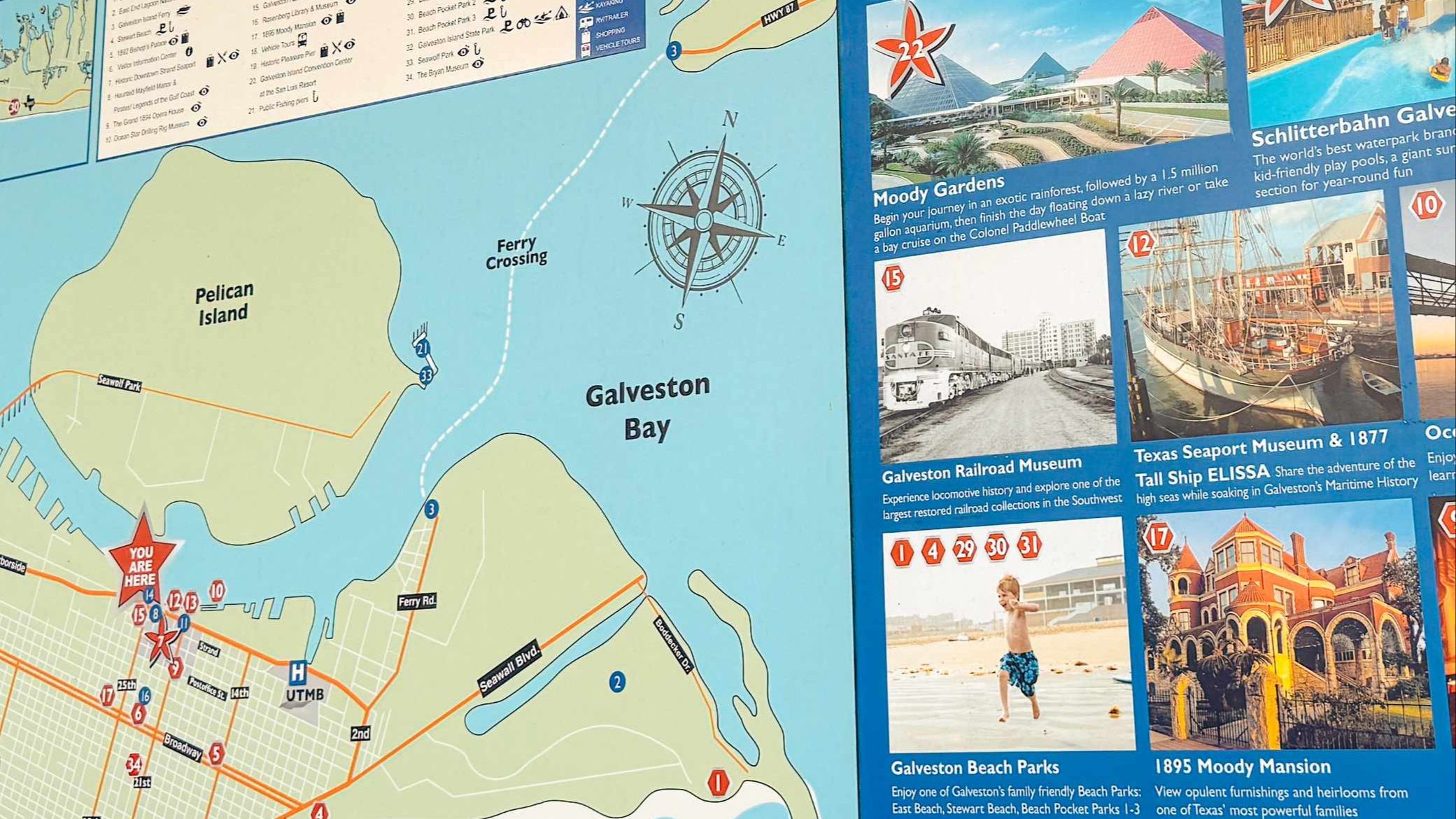 Galveston Cruise Port: Galveston Bay Map