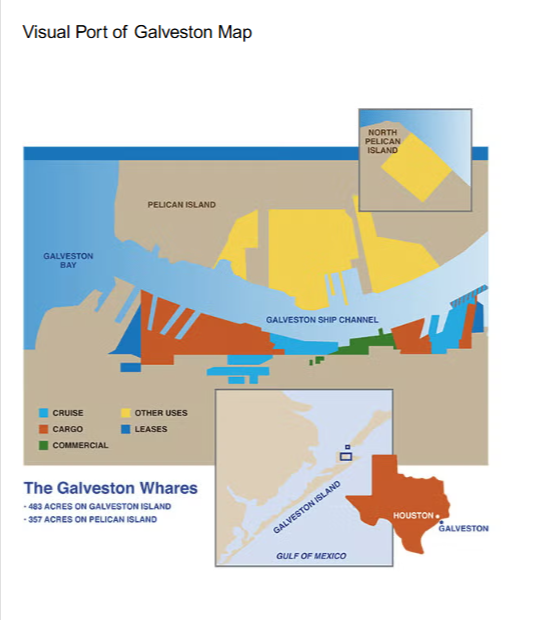 Galveston Cruise Port Map
