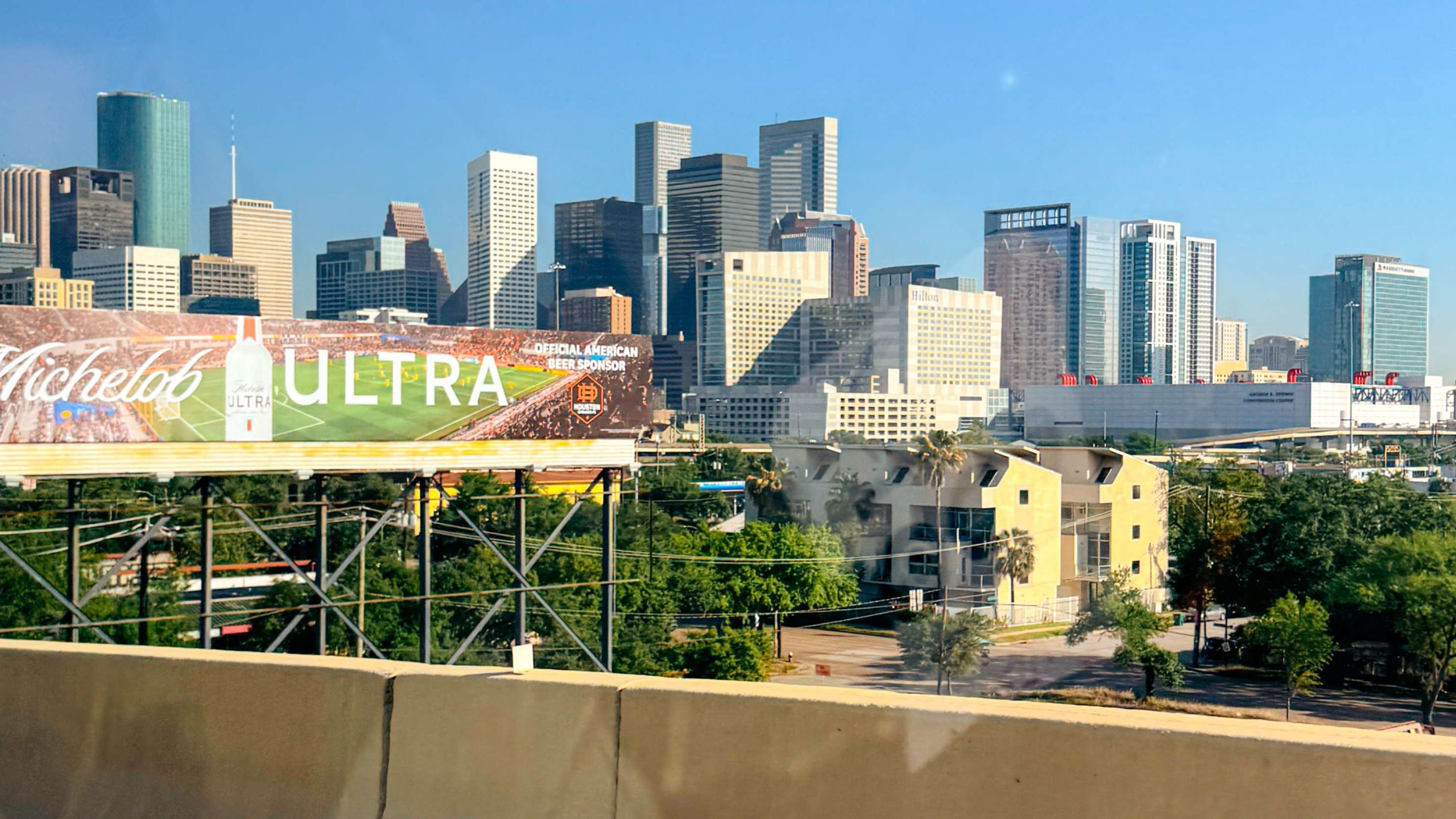 Galveston Cruise Port: Houston skyline