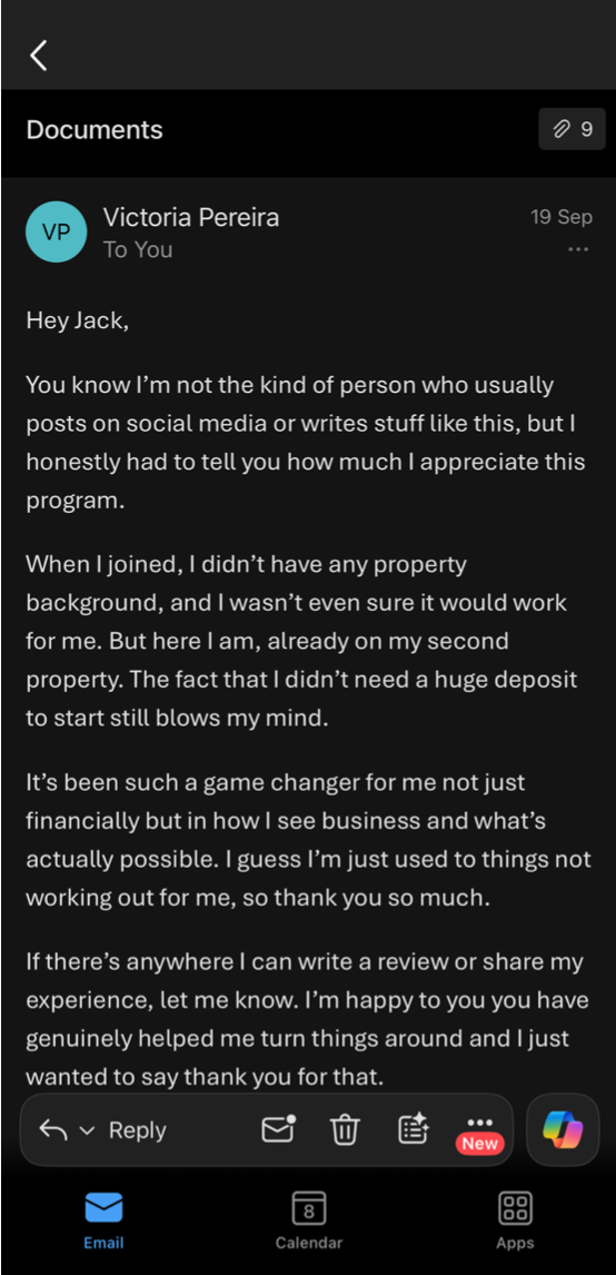 Victoria Pereira testimonial