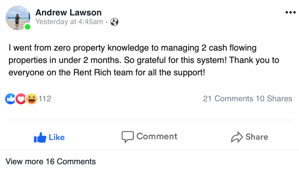 Andrew Lawson testimonial