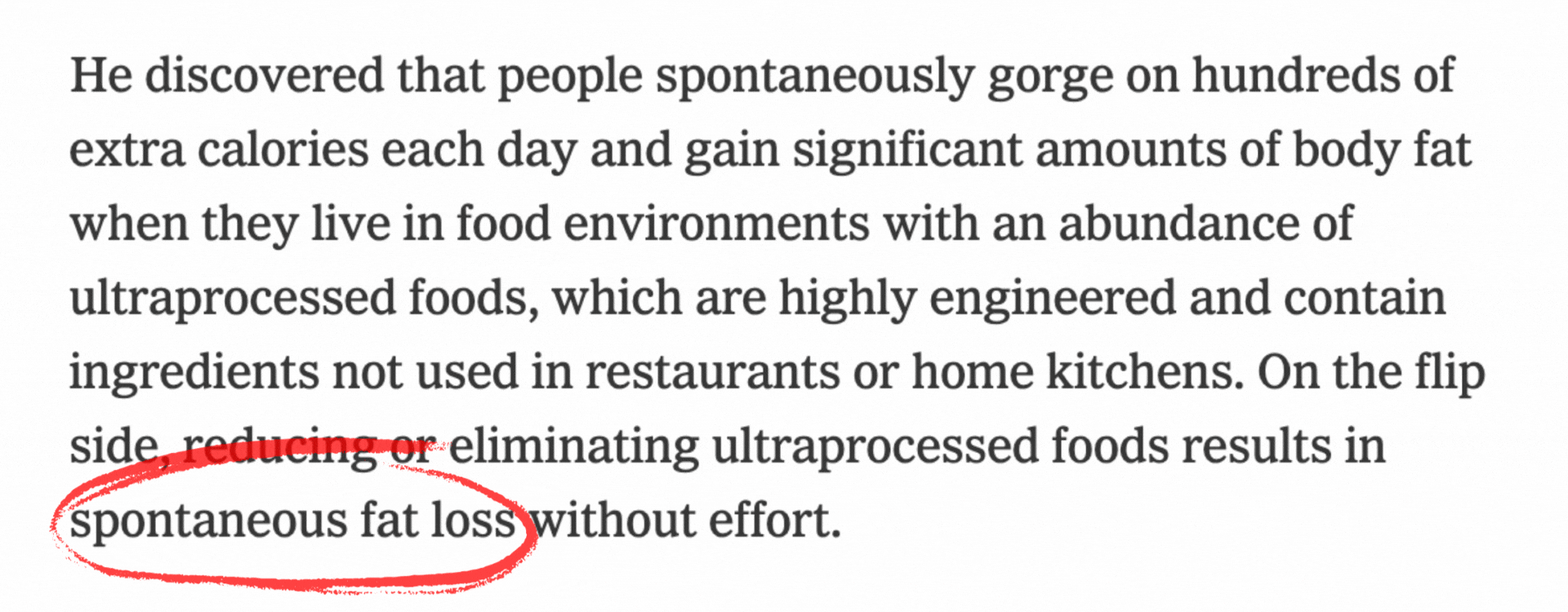 It's Not You. It's The Food.