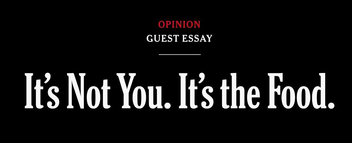 NY Times 'It's The Food'