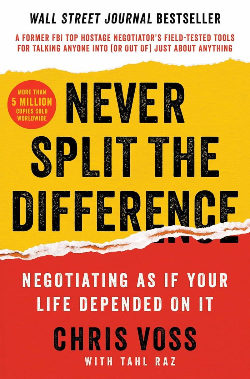 Never Split the Difference by Chris Voss - Book Cover