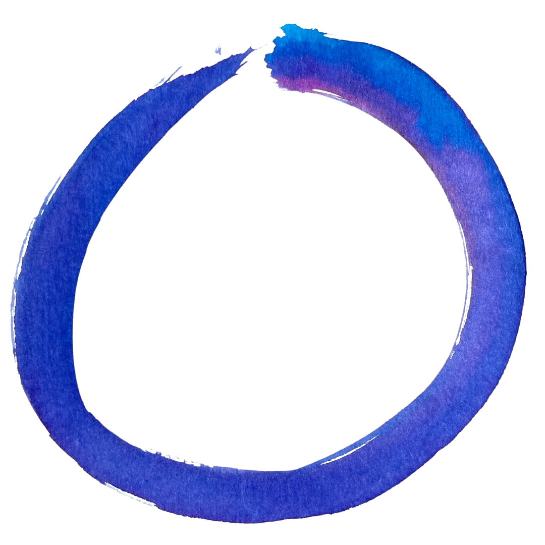 indigo ensō circle