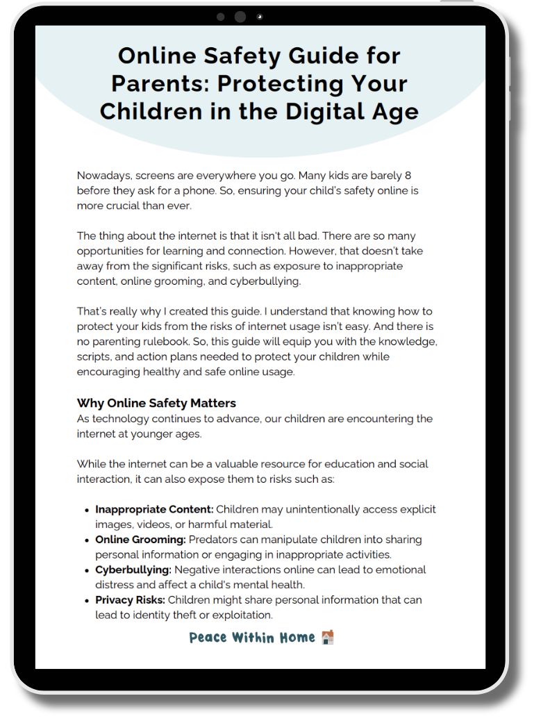 Online Safety Guide on tablet