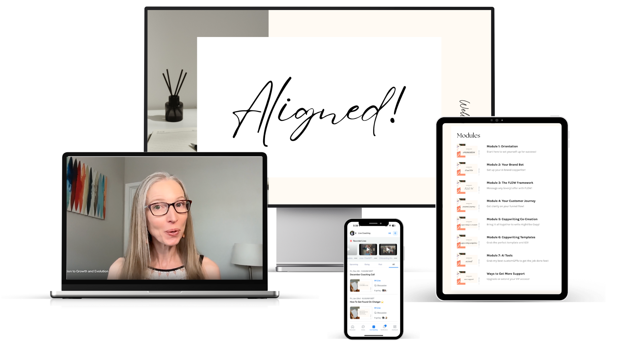 Mockup of Aligned Copywriting Program