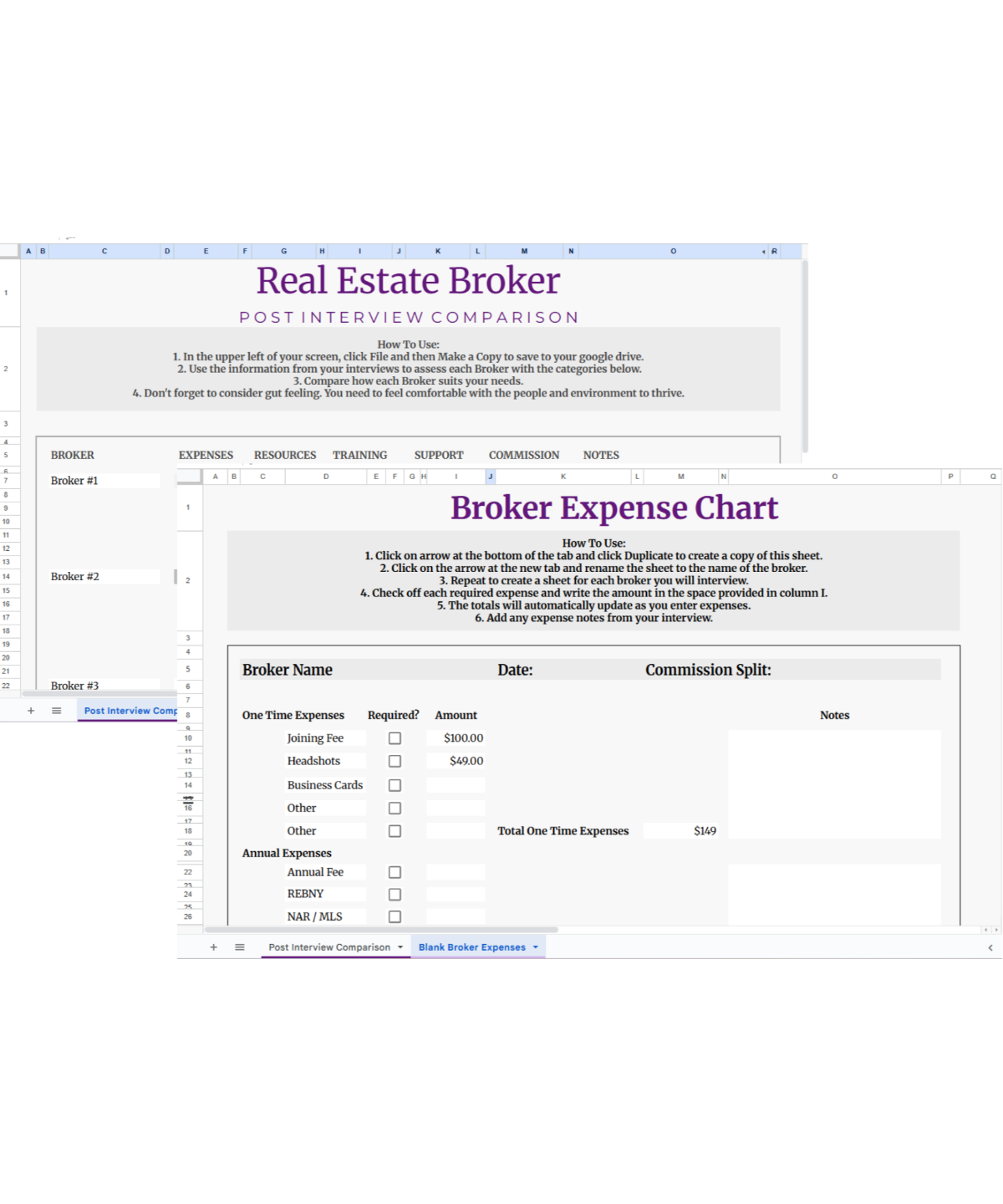 Picture of a 2 page Buyer's Agent Checklist
