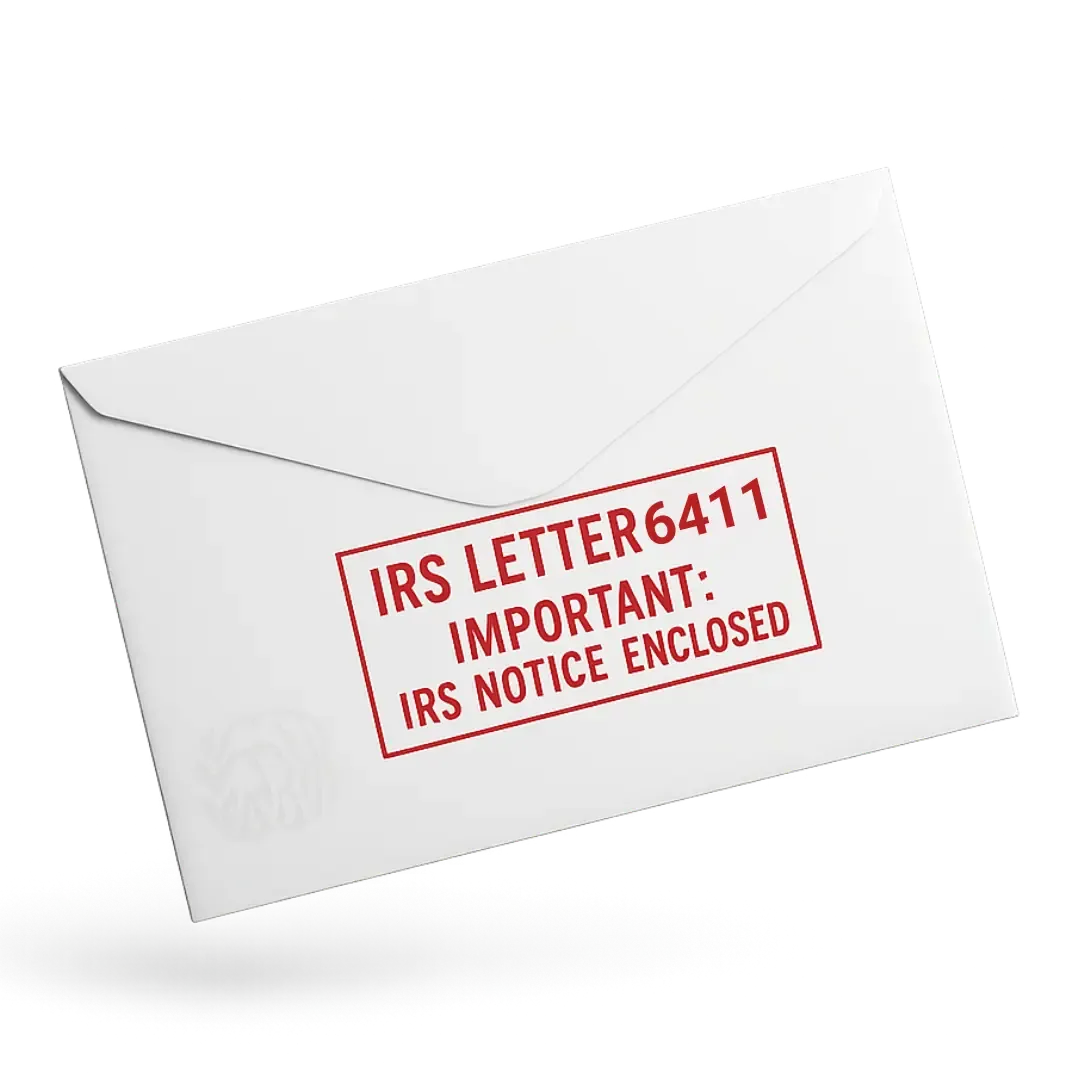 Illustration of two overlapping IRS documents with a teal magnifying glass between them, symbolizing the process of comparing IRS explanations and verifying notice details.