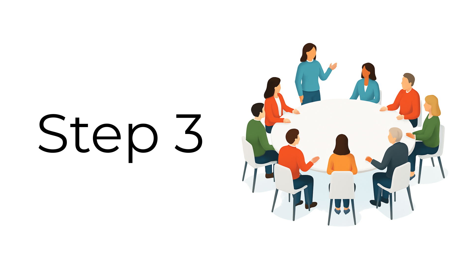 A roundtable of senior HR and People leaders in a guided discussion, representing monthly facilitated conversations that build trust and support faster decision making.