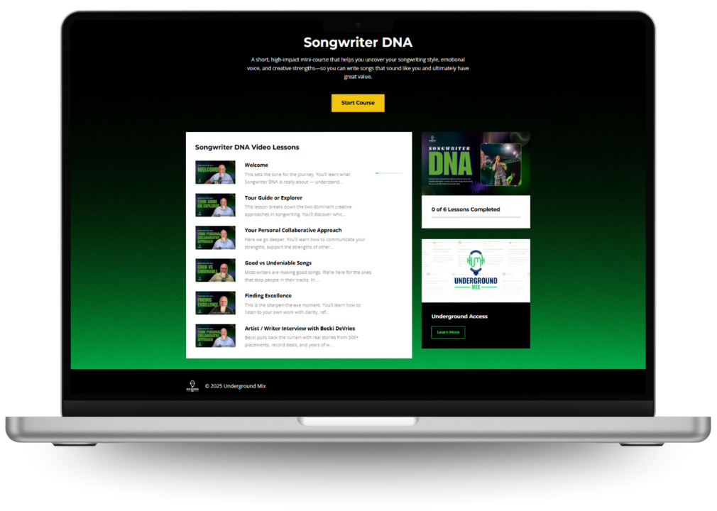 Songwriter DNA Lessons
