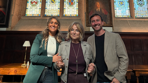 Zach with Esther Perel and Dr. Lisa Kleyn