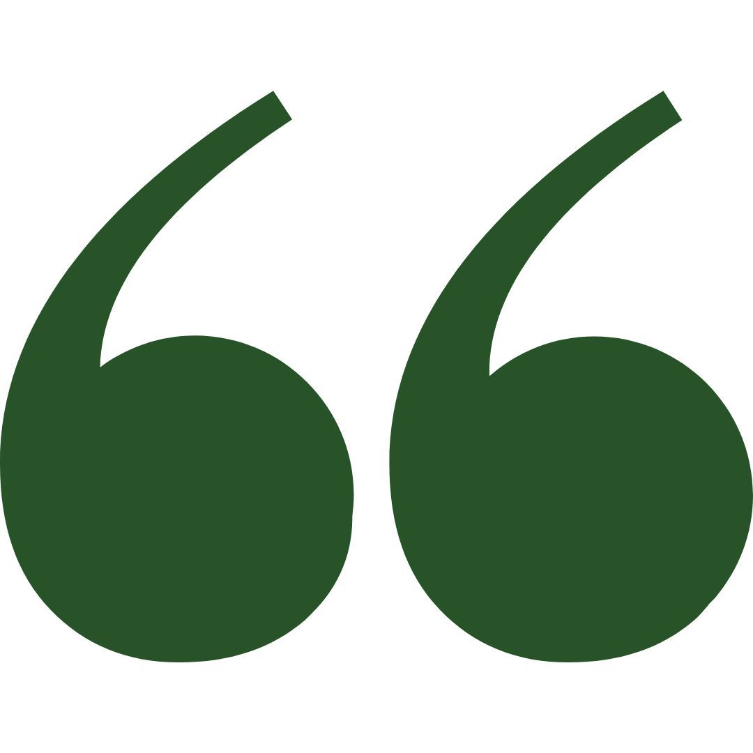 Testimonial quotation mark