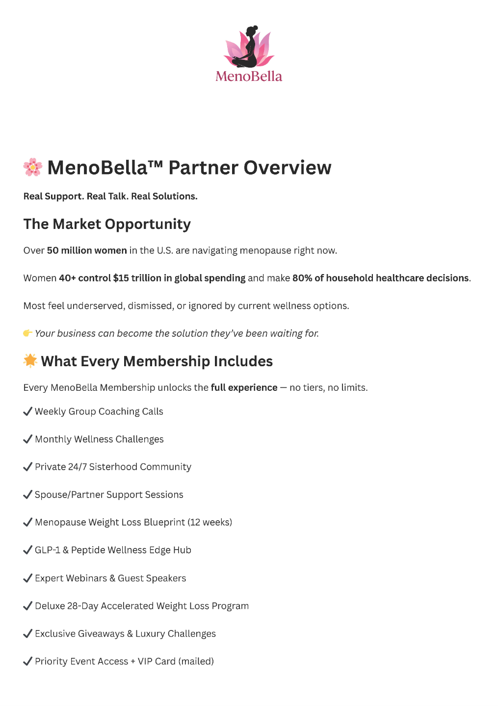 MenoBella™ Partner Overview