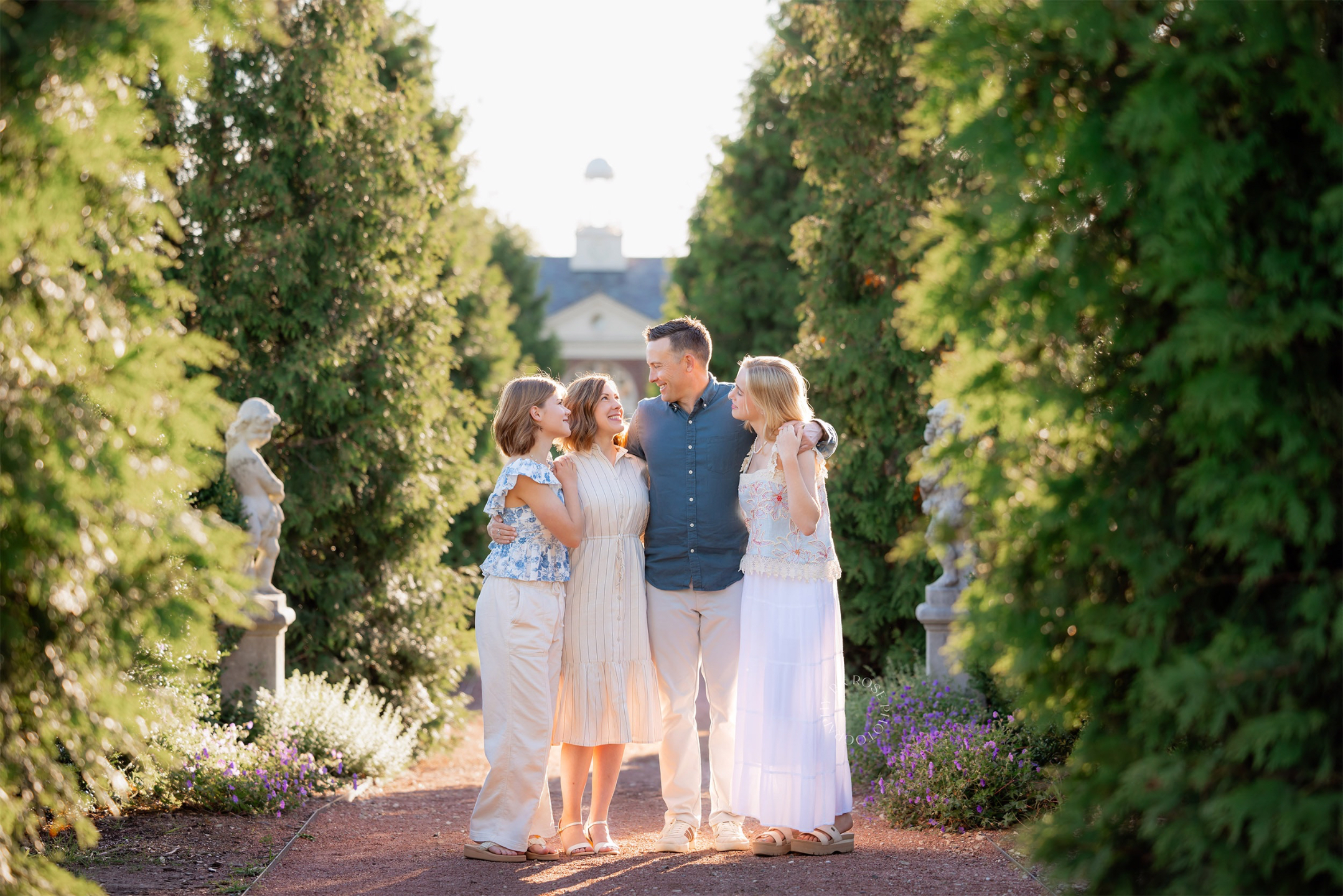 family enjoying a beautiful fall day