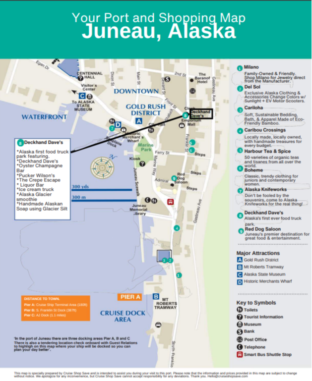 Skagway Cruise Port Map