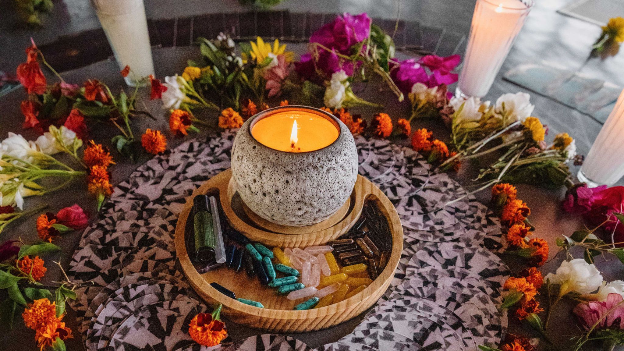 Golden hour view of the Mas Girbau grounds in Spain