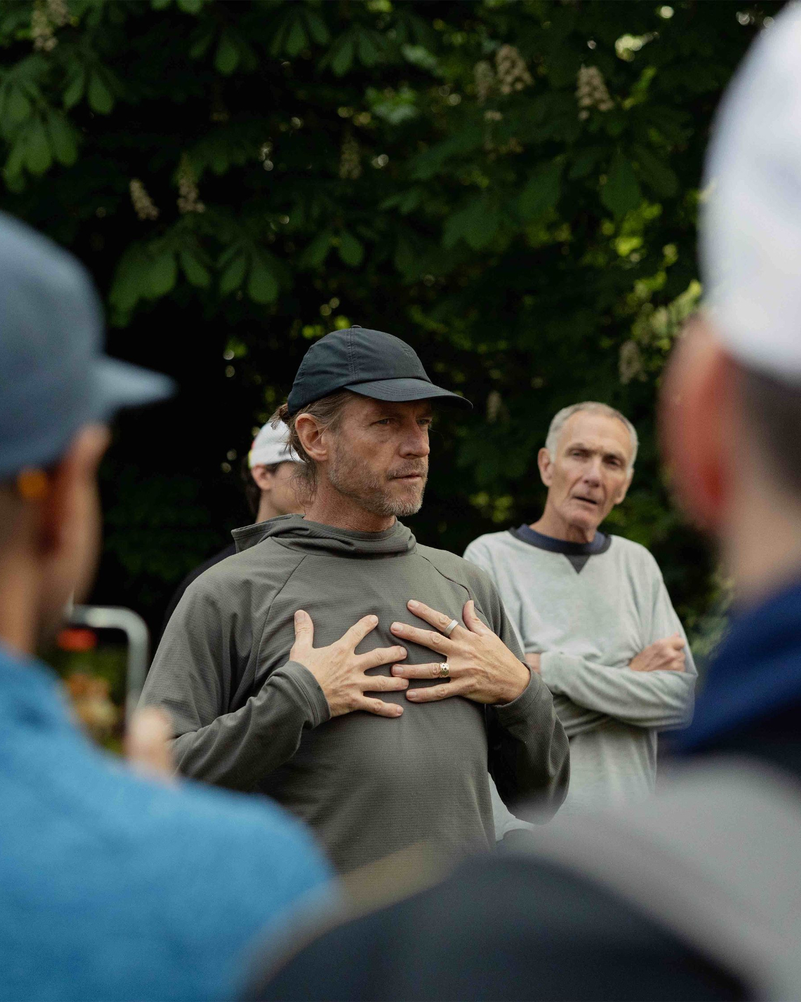Lawrence teaching an outdoor movement session